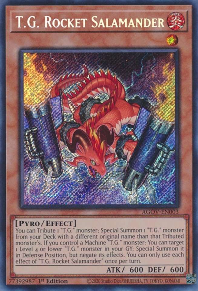 T.G. Rocket Salamander [AGOV-EN003] Secret Rare | Exor Games New Glasgow