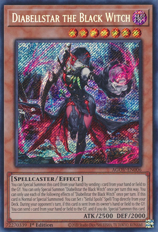 Diabellstar the Black Witch [AGOV-EN006] Secret Rare | Exor Games New Glasgow