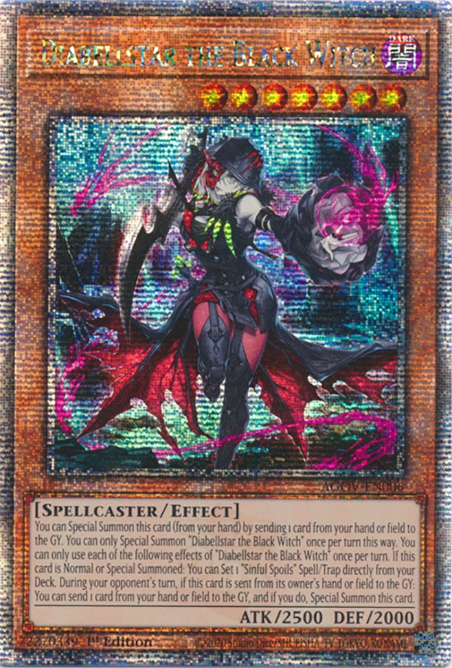 Diabellstar the Black Witch (Quarter Century Secret Rare) [AGOV-EN006] Quarter Century Secret Rare | Exor Games New Glasgow