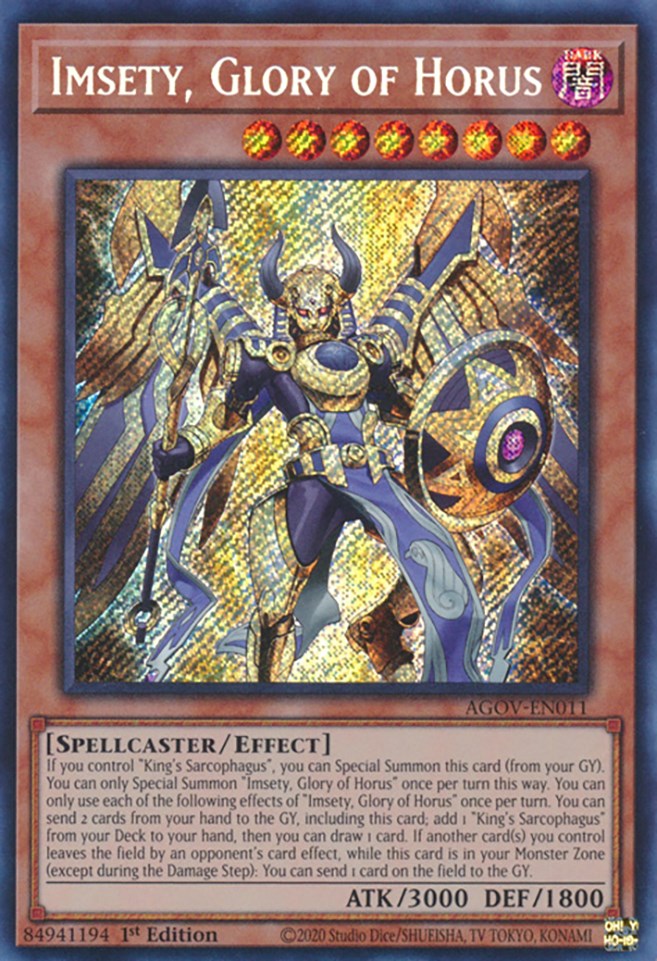 Imsety, Glory of Horus [AGOV-EN011] Secret Rare | Exor Games New Glasgow