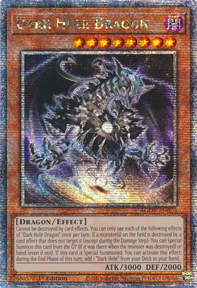 Dark Hole Dragon (Quarter Century Secret Rare) [AGOV-EN020] Quarter Century Secret Rare | Exor Games New Glasgow