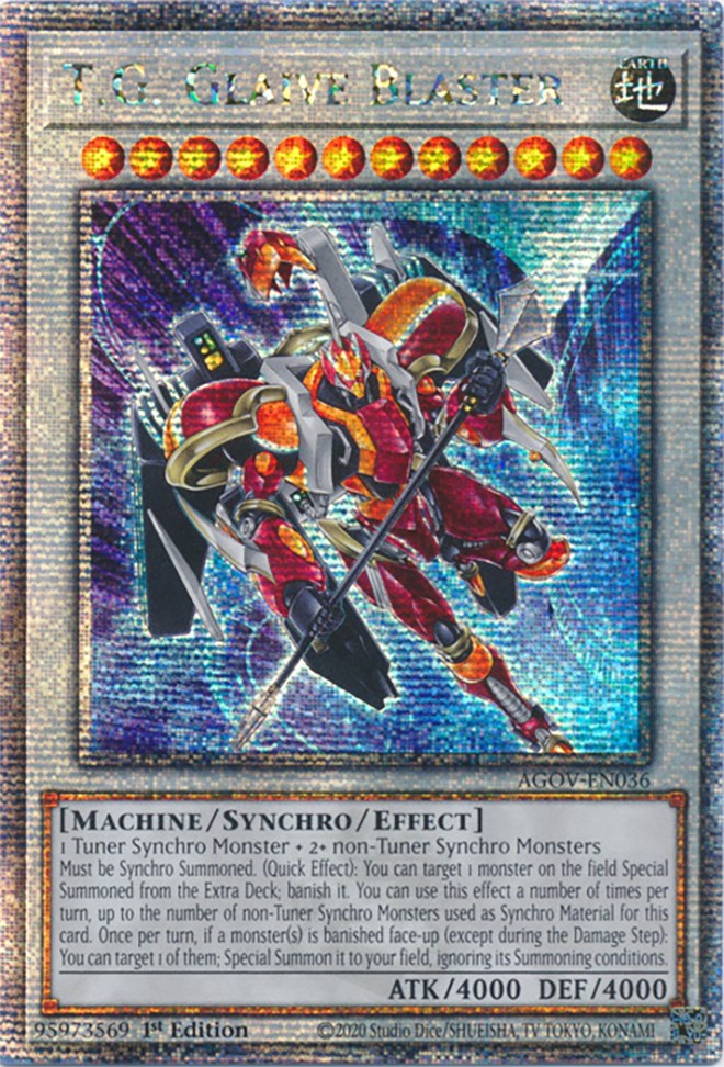 T.G. Glaive Blaster (Quarter Century Secret Rare) [AGOV-EN036] Quarter Century Secret Rare | Exor Games New Glasgow