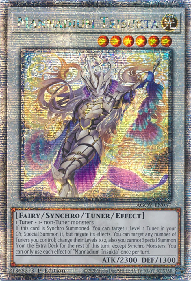 Mannadium Trisukta (Quarter Century Secret Rare) [AGOV-EN037] Quarter Century Secret Rare | Exor Games New Glasgow