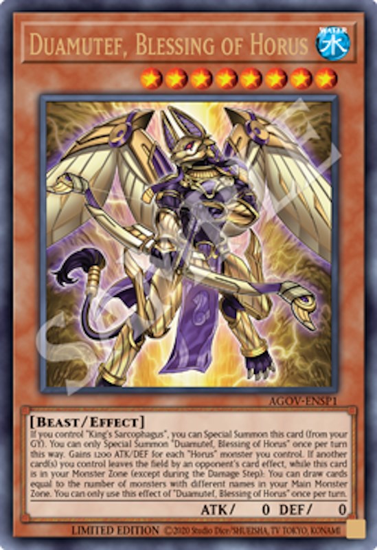 Duamutef, Blessing of Horus (AGOV-ENSP1) [AGOV-ENSP1] Ultra Rare | Exor Games New Glasgow