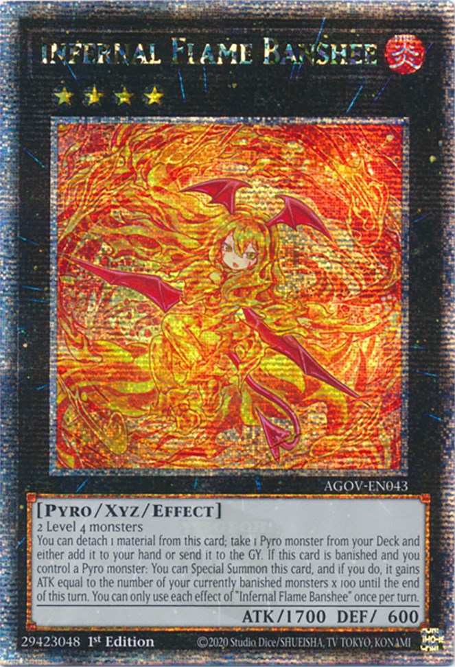 Infernal Flame Banshee (Quarter Century Secret Rare) [AGOV-EN043] Quarter Century Secret Rare | Exor Games New Glasgow