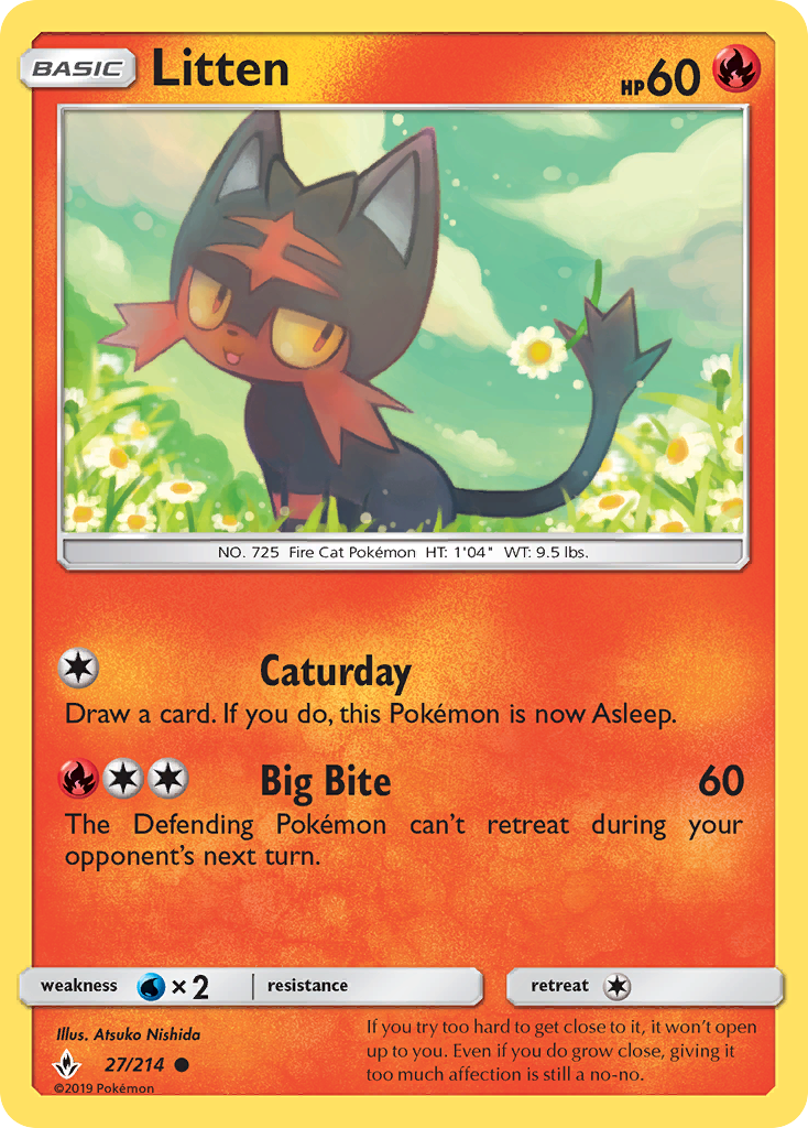 Litten (27/214) [Sun & Moon: Unbroken Bonds] | Exor Games New Glasgow