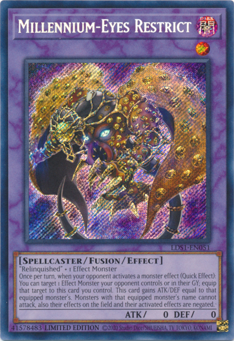 Millennium-Eyes Restrict [LDS1-EN051] Secret Rare | Exor Games New Glasgow