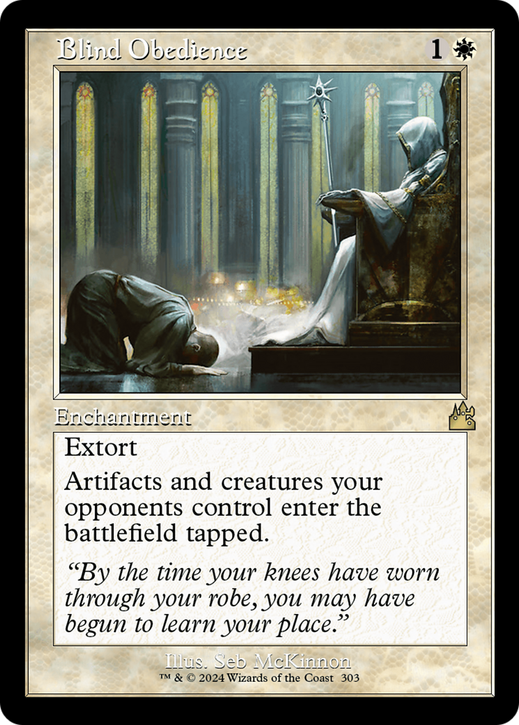 Blind Obedience (Retro Frame) [Ravnica Remastered] | Exor Games New Glasgow