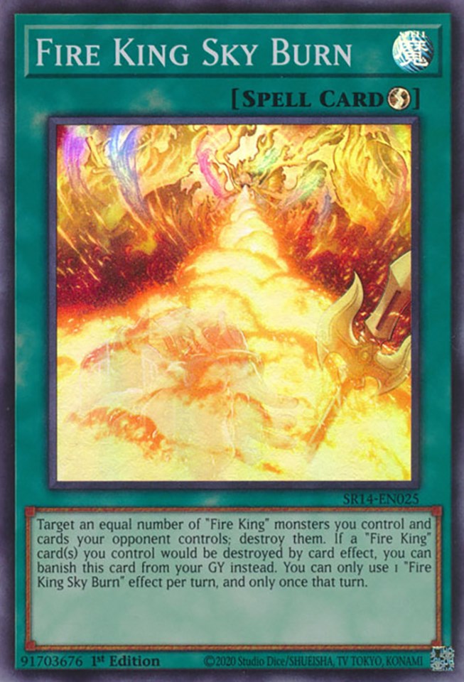 Fire King Sky Burn [SR14-EN025] Super Rare | Exor Games New Glasgow