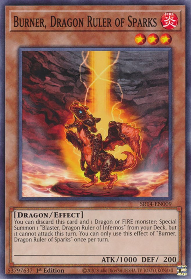 Burner, Dragon Ruler of Sparks [SR14-EN009] Common | Exor Games New Glasgow