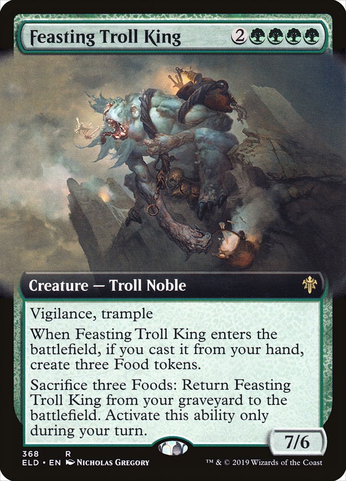 Feasting Troll King (Extended Art) [Throne of Eldraine] | Exor Games New Glasgow