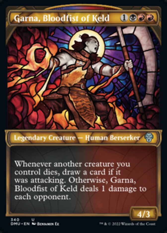 Garna, Bloodfist of Keld (Showcase Textured) [Dominaria United] | Exor Games New Glasgow