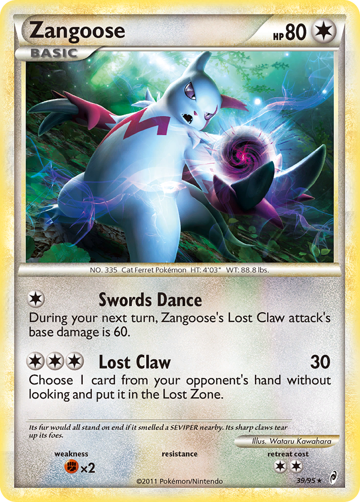 Zangoose (39/95) [HeartGold & SoulSilver: Call of Legends] | Exor Games New Glasgow