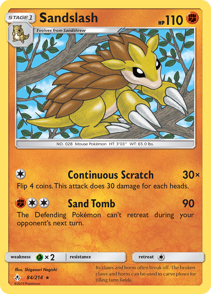 Sandslash (84/214) [Sun & Moon: Unbroken Bonds] | Exor Games New Glasgow