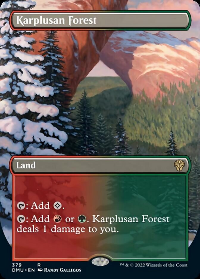 Karplusan Forest (Borderless Alternate Art) [Dominaria United] | Exor Games New Glasgow