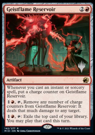 Geistflame Reservoir (Promo Pack) [Innistrad: Midnight Hunt Promos] | Exor Games New Glasgow