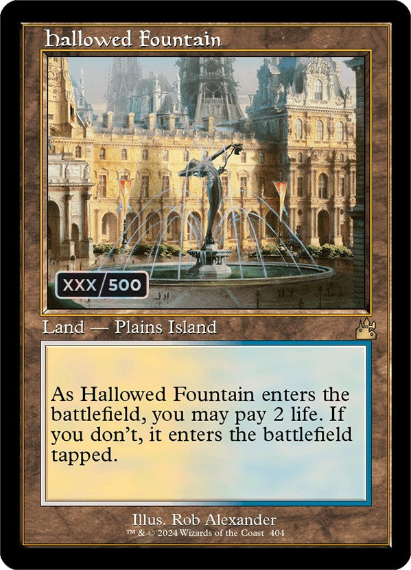 Hallowed Fountain (Retro) (Serialized) [Ravnica Remastered] | Exor Games New Glasgow