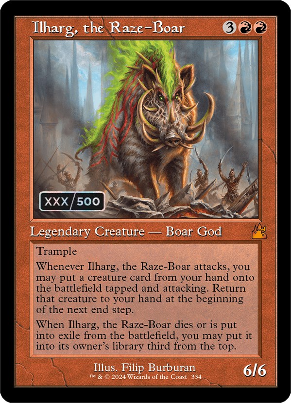 Ilharg, the Raze-Boar (Retro) (Serialized) [Ravnica Remastered] | Exor Games New Glasgow