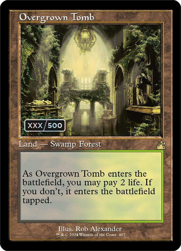 Overgrown Tomb (Retro) (Serialized) [Ravnica Remastered] | Exor Games New Glasgow