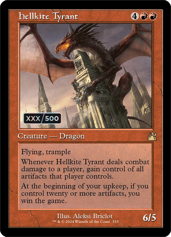 Hellkite Tyrant (Retro) (Serialized) [Ravnica Remastered] | Exor Games New Glasgow