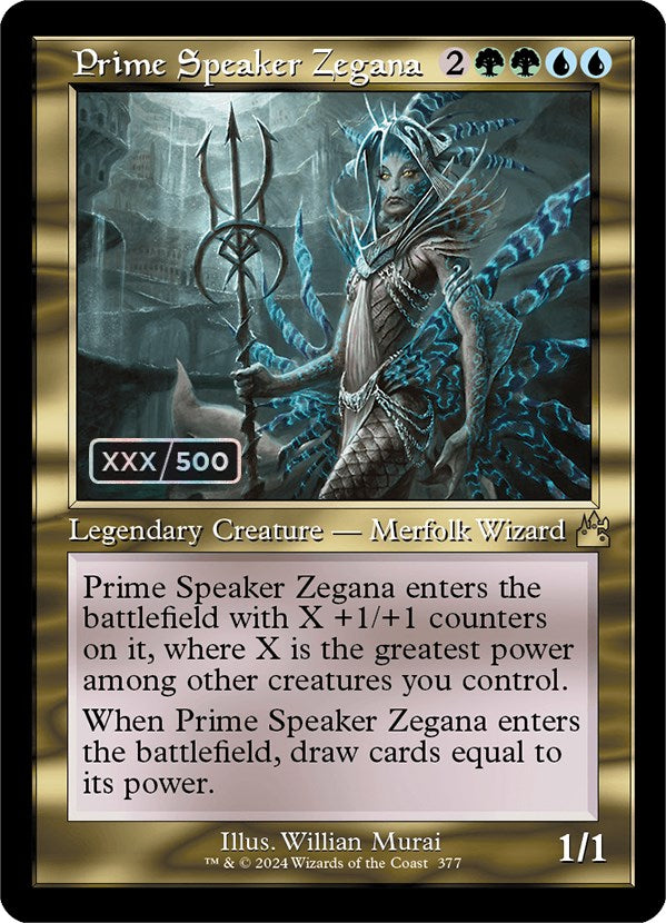 Prime Speaker Zegana (Retro) (Serialized) [Ravnica Remastered] | Exor Games New Glasgow