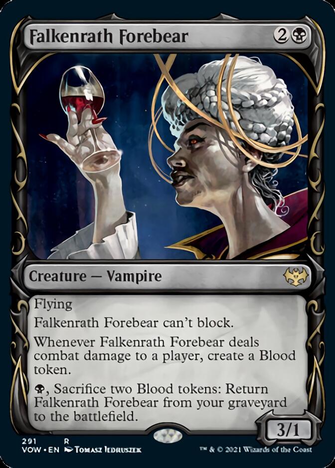 Falkenrath Forebear (Showcase Fang Frame) [Innistrad: Crimson Vow] | Exor Games New Glasgow