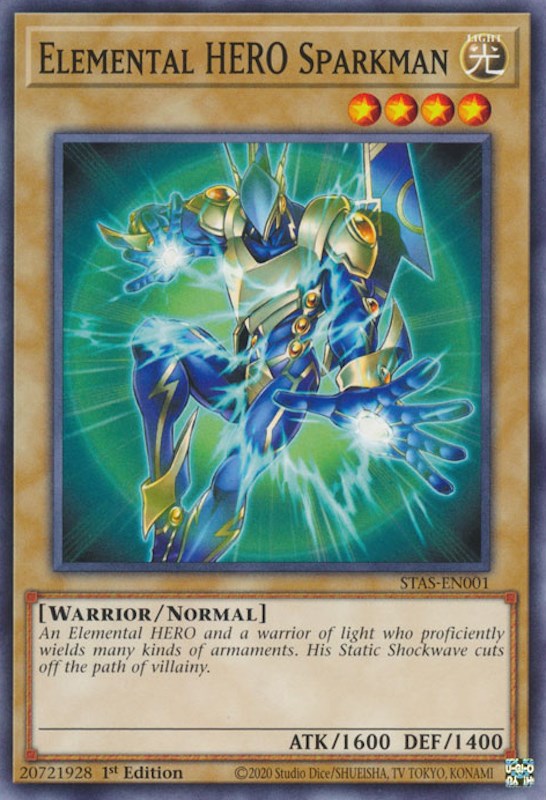 Elemental HERO Sparkman [STAS-EN001] Common | Exor Games New Glasgow