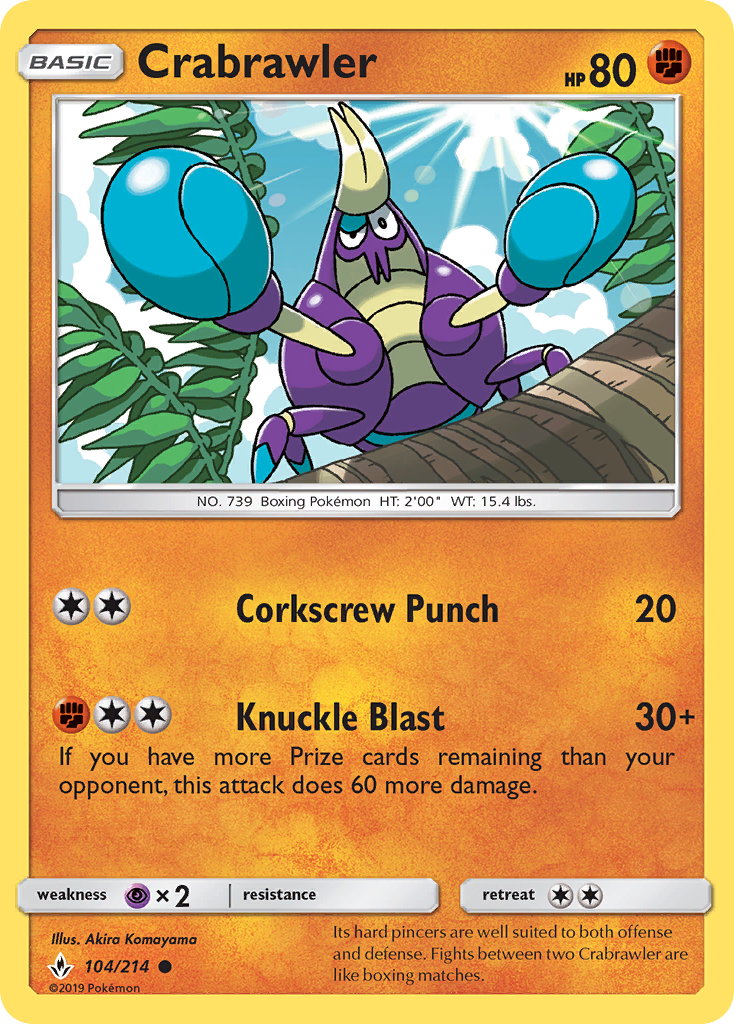 Crabrawler (104/214) [Sun & Moon: Unbroken Bonds] | Exor Games New Glasgow