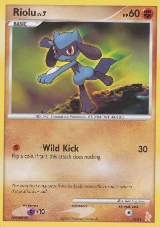 Riolu (6/61) [Diamond & Pearl: Trainer Kit - Lucario] | Exor Games New Glasgow