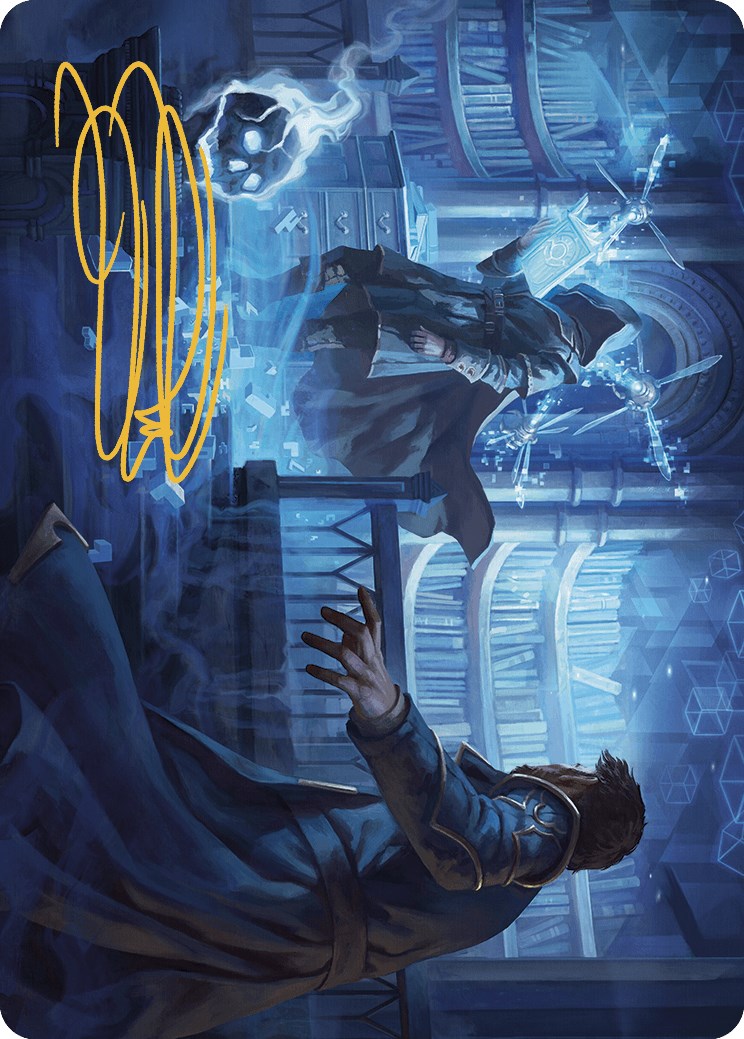 Intrude on the Mind Art Card (Gold-Stamped Signature) [Murders at Karlov Manor Art Series] | Exor Games New Glasgow