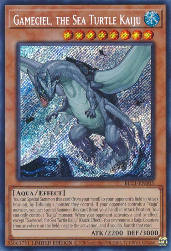 Gameciel, the Sea Turtle Kaiju [BLC1-EN005] Secret Rare | Exor Games New Glasgow