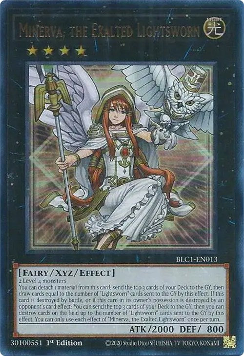 Minerva, the Exalted Lightsworn [BLC1-EN013] Ultra Rare | Exor Games New Glasgow