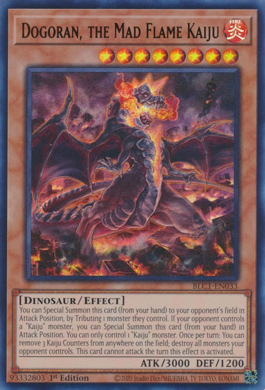 Dogoran, the Mad Flame Kaiju [BLC1-EN033] Ultra Rare | Exor Games New Glasgow