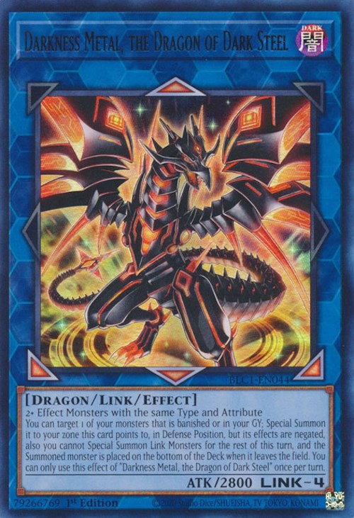 Darkness Metal, the Dragon of Dark Steel [BLC1-EN044] Ultra Rare | Exor Games New Glasgow