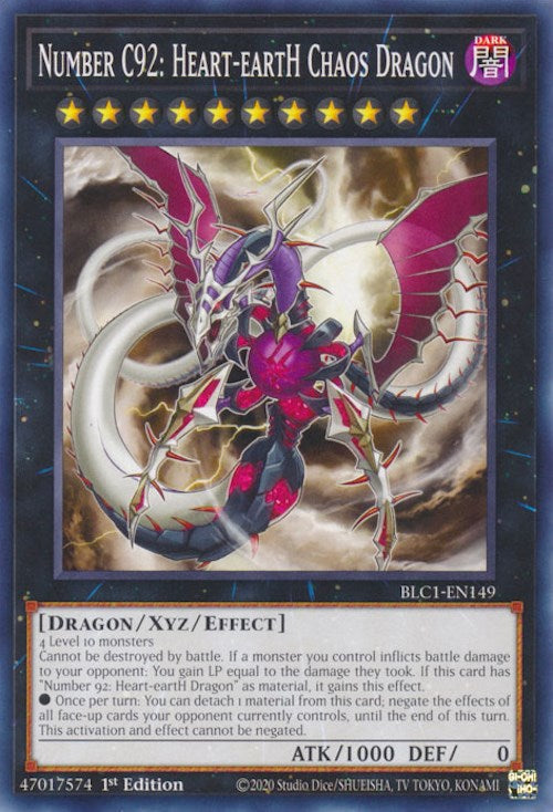 Number C92: Heart-eartH Chaos Dragon [BLC1-EN149] Common | Exor Games New Glasgow