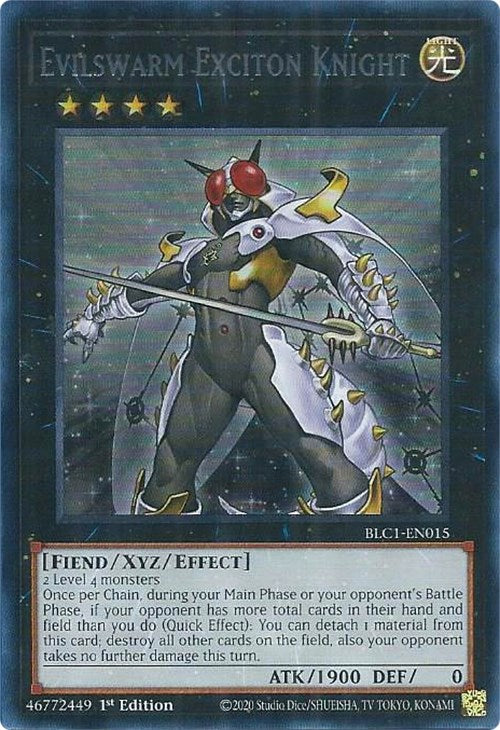 Evilswarm Exciton Knight (Silver) [BLC1-EN015] Ultra Rare | Exor Games New Glasgow