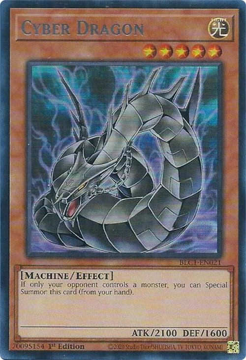 Cyber Dragon (Alternate Art) (Silver) [BLC1-EN021] Ultra Rare | Exor Games New Glasgow