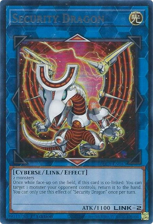 Security Dragon (Silver) [BLC1-EN043] Ultra Rare | Exor Games New Glasgow