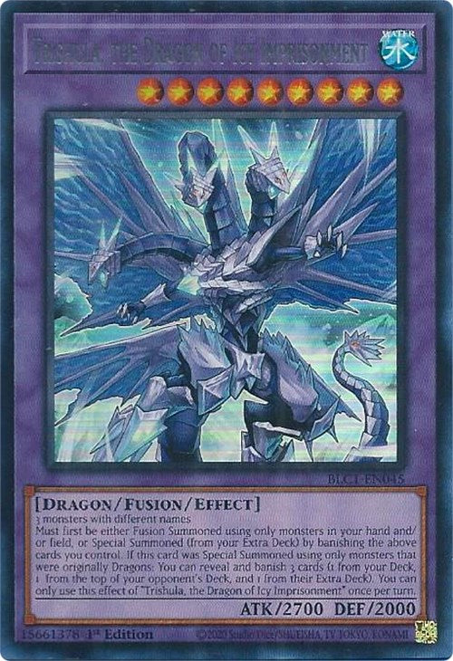 Trishula, the Dragon of Icy Imprisonment (Silver) [BLC1-EN045] Ultra Rare | Exor Games New Glasgow