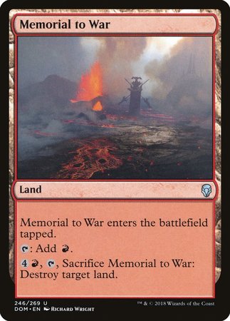 Memorial to War [Dominaria] | Exor Games New Glasgow