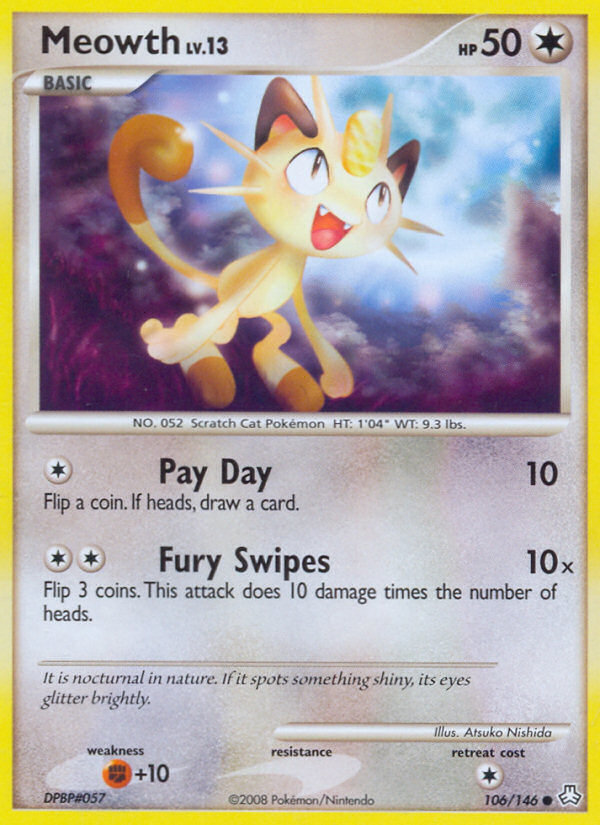 Meowth (106/146) [Diamond & Pearl: Legends Awakened] | Exor Games New Glasgow