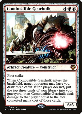 Combustible Gearhulk [Kaladesh Promos] | Exor Games New Glasgow