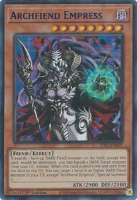 Archfiend Empress (Blue) [LDS3-EN007] Ultra Rare | Exor Games New Glasgow