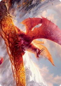 Goldspan Dragon Art Card (Gold-Stamped Signature) [Kaldheim: Art Series] | Exor Games New Glasgow