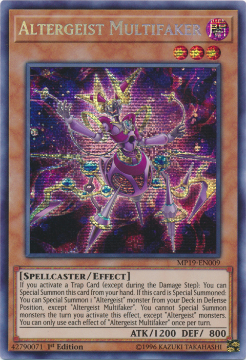 Altergeist Multifaker [MP19-EN009] Prismatic Secret Rare | Exor Games New Glasgow