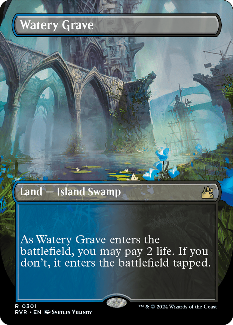 Watery Grave (Borderless) [Ravnica Remastered] | Exor Games New Glasgow