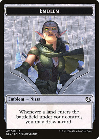 Emblem - Nissa, Vital Force [Kaladesh Tokens] | Exor Games New Glasgow