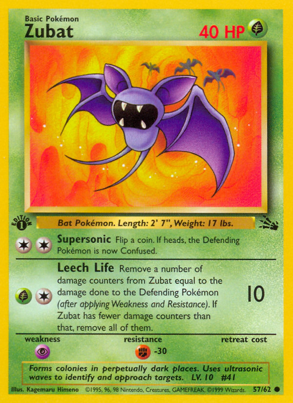 Zubat (57/62) [Fossil 1st Edition] | Exor Games New Glasgow