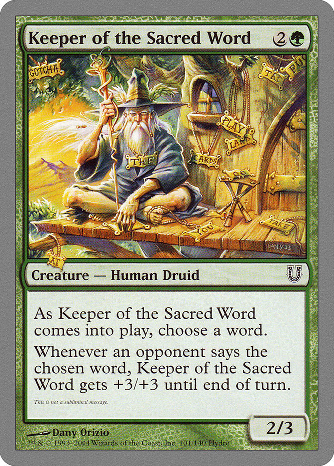 Keeper of the Sacred Word [Unhinged] | Exor Games New Glasgow