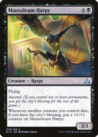 Mausoleum Harpy [Rivals of Ixalan] | Exor Games New Glasgow